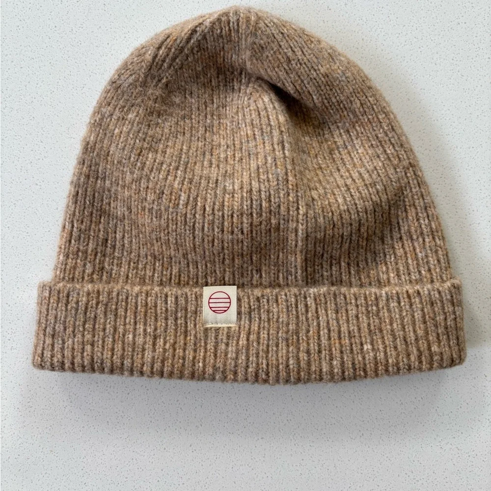 Marine Layer Porter Knit Beanie in Camel - Picture 1 of 5